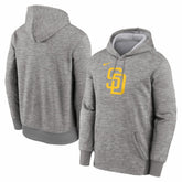 San Diego Padres Primary Logo Therma Hoodie - Heather Gray | Nike