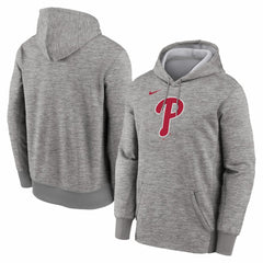 Philadelphia Phillies Primary Logo Therma Hoodie - Heather Gray | Nike