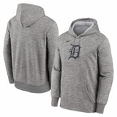Detroit Tigers Primary Logo Therma Hoodie - Heather Gray | Nike