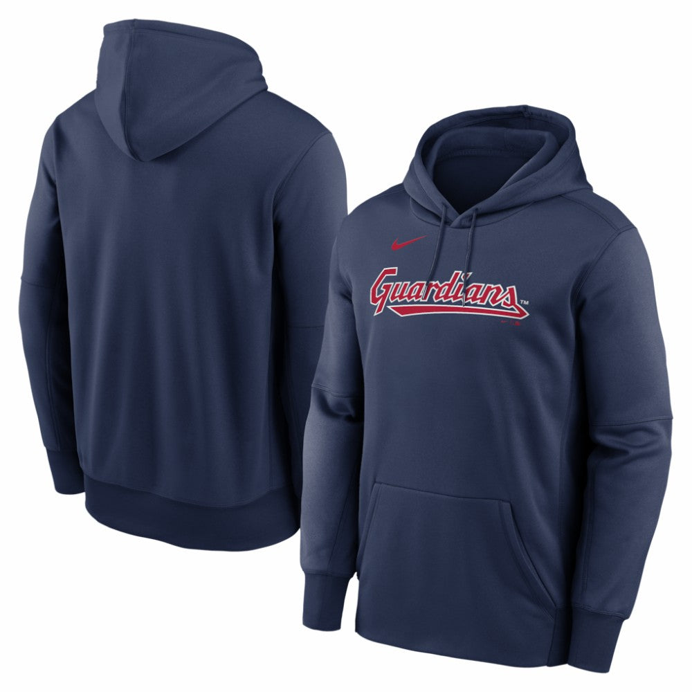 Cleveland Guardians Primary Wordmark Therma Hoodie - Navy | Nike
