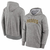 San Diego Padres Primary Wordmark Therma Hoodie - Heather Gray | Nike
