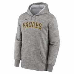 San Diego Padres Primary Wordmark Therma Hoodie - Heather Gray | Nike