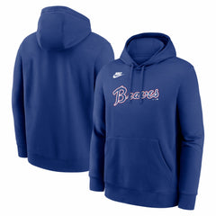 Atlanta Braves Cooperstown Collection Wordmark Club Hoodie - Royal | Nike