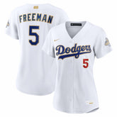 Freddie Freeman Los Angeles Dodgers Women's 2026 Gold Collection Stadium Jersey - White | Nike