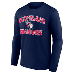 Cleveland Guardians Logo Athletic Heart & Soul Long Sleeve T-Shirt - Navy