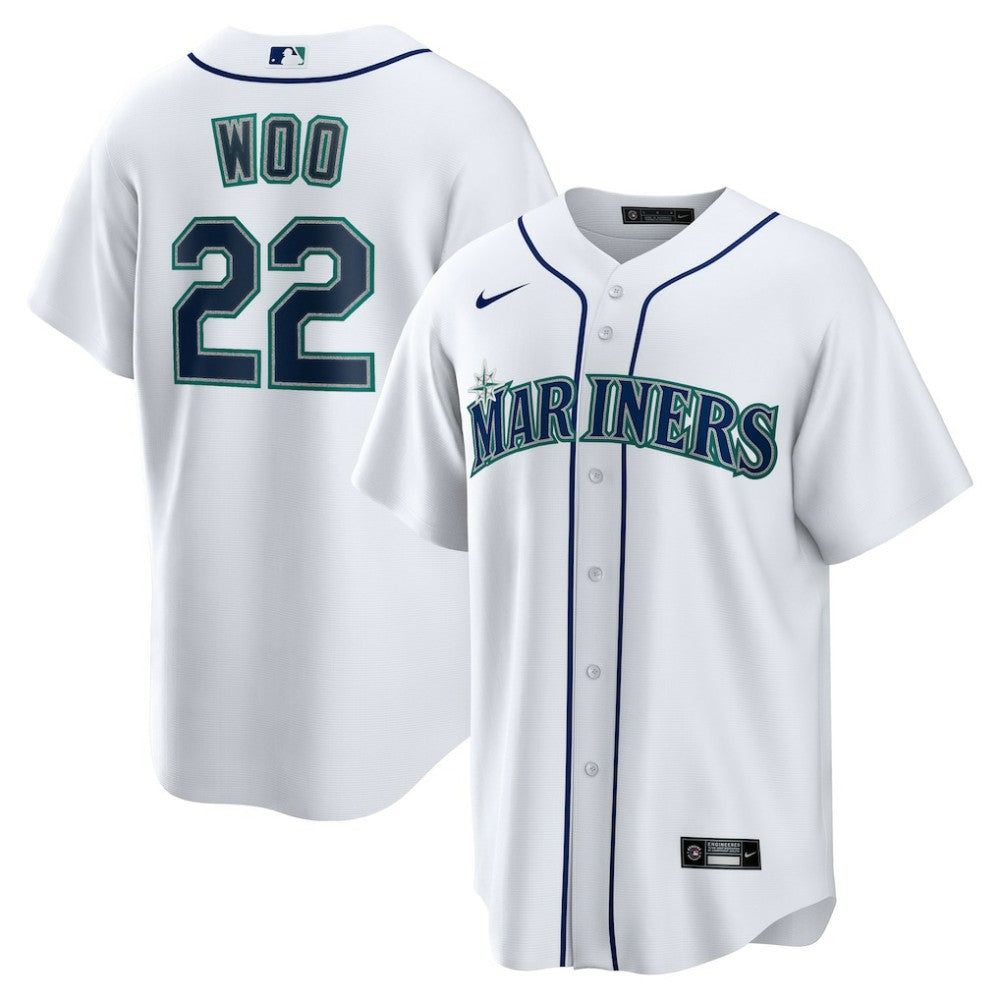 Bryan Woo Seattle Mariners Home Replica Jersey - White | Nike