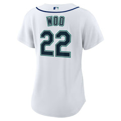 Bryan Woo Seattle Mariners Women's Home Replica Jersey - White | Nike