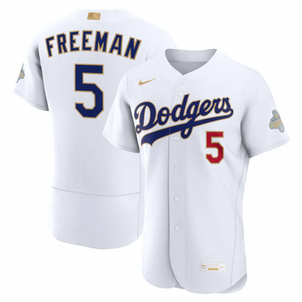 Freddie Freeman Los Angeles Dodgers 2026 Gold Collection Authentic Jersey - White | Nike