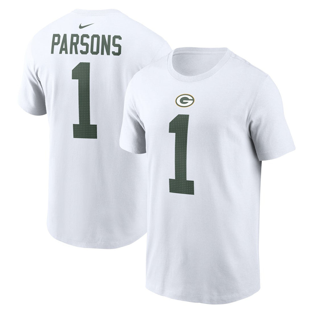 Micah Parsons Green Bay Packers Player Name & Number T-Shirt - White | Nike for sale