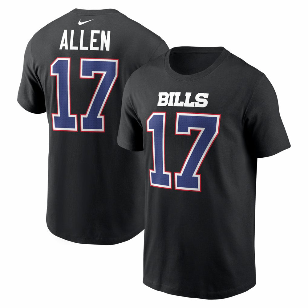 Josh Allen Buffalo Bills Carbon Name & Number T-Shirt - Black | Nike outlet