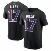 Josh Allen Buffalo Bills Carbon Name & Number T-Shirt - Black | Nike outlet