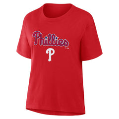 Philadelphia Phillies Women's Lockup Legacy T-Shirt - Red