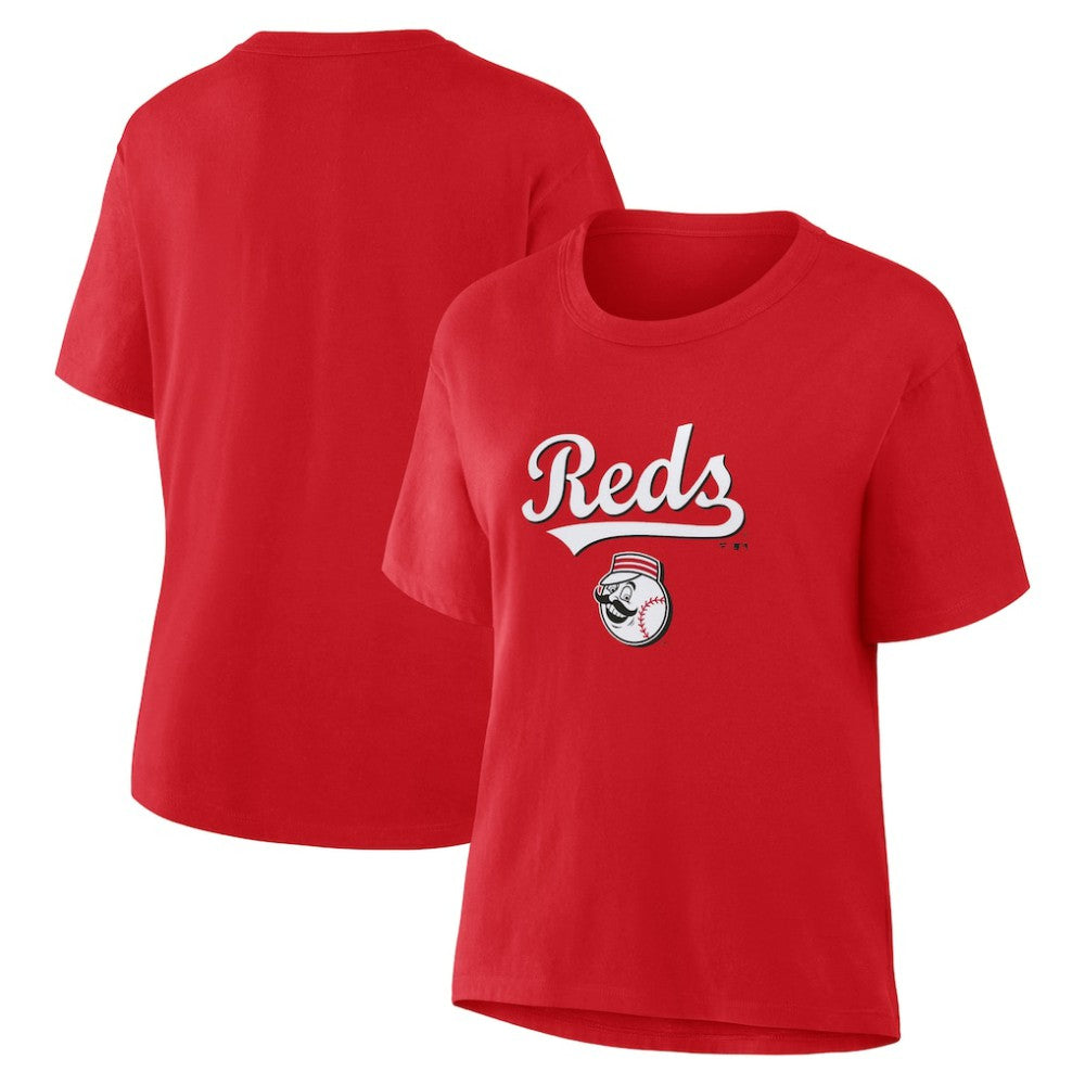 Cincinnati Reds Women's Lockup Legacy T-Shirt - Red