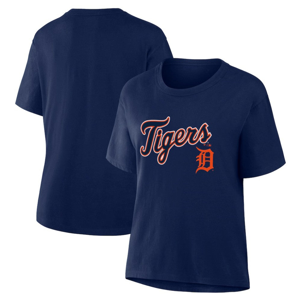 Detroit Tigers Women's Lockup Legacy T-Shirt - Navy