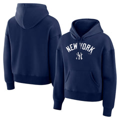 New York Yankees Women's Lockup Legacy Fleece Hoodie - Navy