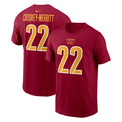 Jacory Croskey-Merritt Washington Commanders Player Name & Number T-Shirt - Burgundy | Nike on sale