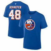 Matthew Schaefer New York Islanders Fanatics Authentic Stack Name & Number T-Shirt Royal