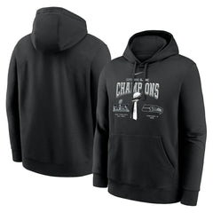 Seattle Seahawks Super Bowl LX Champions Locker Room Trophy Collection Fleece Hoodie - Black | Nike discount