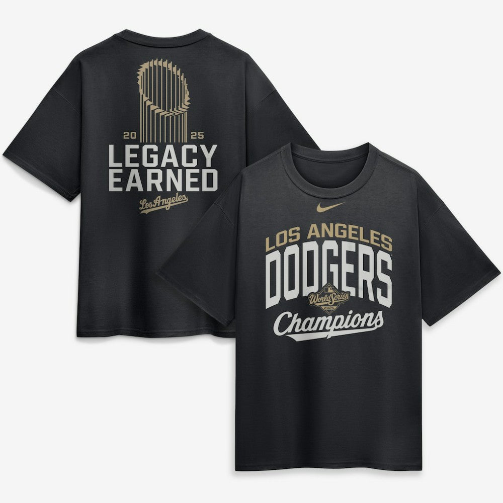 Los Angeles Dodgers 2026 Gold Collection Legacy Earned T-Shirt - Black | Nike