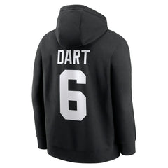 Jaxson Dart New York Giants Player Name & Number Fleece Hoodie - Black | Nike outlet