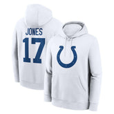 Daniel Jones Indianapolis Colts Player Name & Number Fleece Hoodie - White | Nike outlet