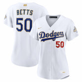 Mookie Betts Los Angeles Dodgers Women's 2026 Gold Collection Stadium Jersey - White | Nike