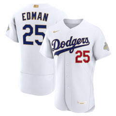 Tommy Edman Los Angeles Dodgers 2026 Gold Collection Authentic Jersey - White | Nike