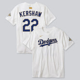 Clayton Kershaw Los Angeles Dodgers 2026 Gold Collection Player Name & Number T-Shirt - White | Nike
