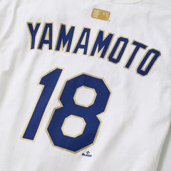 Yoshinobu Yamamoto Los Angeles Dodgers 2026 Gold Collection Name & Number T-Shirt - White | Nike