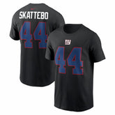 Cam Skattebo New York Giants Name & Number T-Shirt - Black | Nike for sale