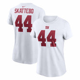 Cam Skattebo New York Giants Women's Name & Number T-Shirt - White | Nike outlet