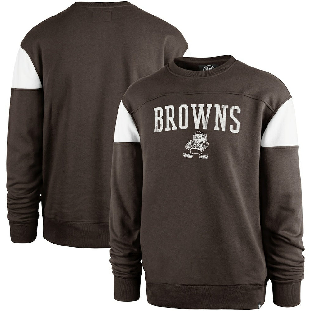 Cleveland Browns '47 Groundbreaker Onset Pullover Sweatshirt - Brown discount