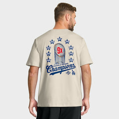 Los Angeles Dodgers Local 9x Champs T-Shirt - Tan