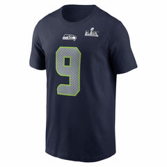 Kenneth Walker III Seattle Seahawks Super Bowl LX Patch Name & Number T-Shirt - College Navy | Nike sale