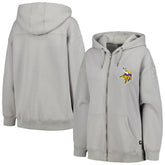 Minnesota Vikings The Wild Collective Women's Faux Fur Lined Tri-Blend Full-Zip Hoodie - Gray cheap