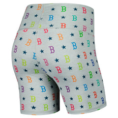 Boston Red Sox Terez Women's TLC Rainbow Shorts - Gray