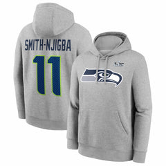 Jaxon Smith-Njigba Seattle Seahawks Super Bowl LX Patch Name & Number Hoodie - Heather Gray | Nike on sale