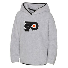 Philadelphia Flyers Girls Youth Ultimate Teddy Fleece Pullover Hoodie Heather Gray