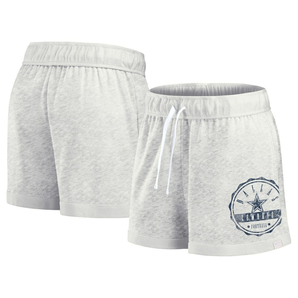 Dallas Cowboys Women's Vintage Badge Shorts - Oatmeal for sale