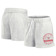 Kansas City Chiefs Women's Vintage Badge Shorts - Oatmeal outlet