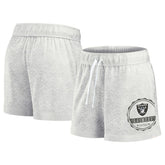 Las Vegas Raiders Women's Vintage Badge Shorts - Oatmeal online