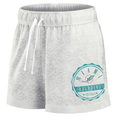 Miami Dolphins Women's Vintage Badge Shorts - Oatmeal for sale