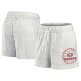 San Francisco 49ers Women's Vintage Badge Shorts - Oatmeal sale