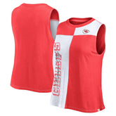 Kansas City Chiefs FanaticsWomen's Script Color Block Tank Top - Red/White on sale