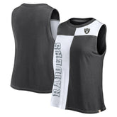 Las Vegas Raiders FanaticsWomen's Script Color Block Tank Top - Black/White discount