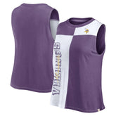 Minnesota Vikings FanaticsWomen's Script Color Block Tank Top - Purple/White cheap