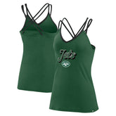 New York Jets Women's Go For It Strappy Crossback Tank Top - Green cheap