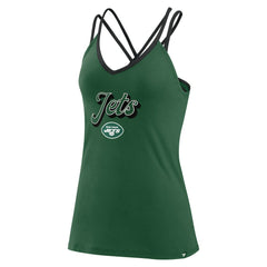 New York Jets Women's Go For It Strappy Crossback Tank Top - Green cheap