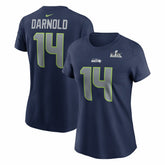 Sam Darnold Seattle Seahawks Women's Super Bowl LX Patch Name & Number T-Shirt - College Navy | Nike discount