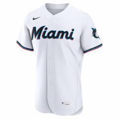 Miami Marlins Home Authentic Custom Jersey - White | Nike